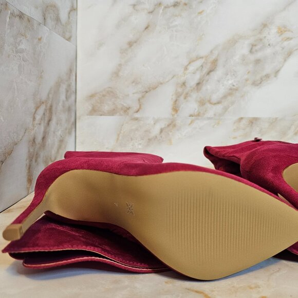 BCBGeneration Himani Slouch Tall Boot, Viva Pink Microsuede, Size 7, NWOT - Picture 4 of 5